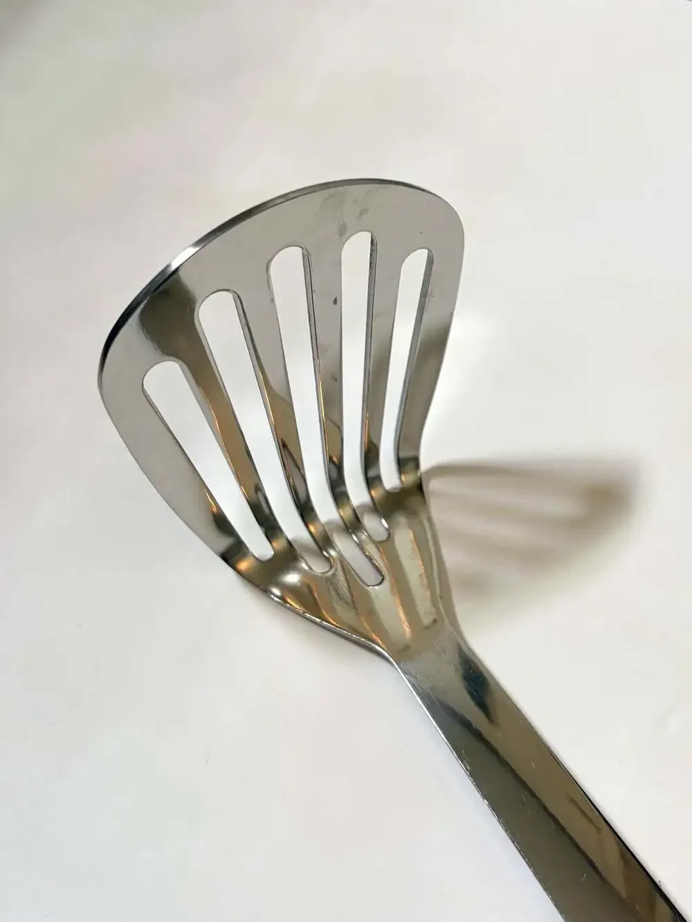 Stainless Steel Potato Masher with Ergonomic Black Silicone Grip Handle